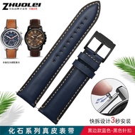 Genuine Leather Watch Band Mens Quick Release Fossil FS4735 FS4812 ME3052 3054 22mm Flat Interface M