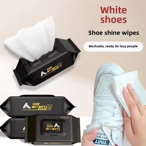 12/30/80Pcs Disposable White Shoes Cleaning Wipes Portable Quick Care Wet Wipes for Sneakers Sports 