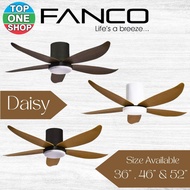 FANCO DAISY F836 36 Inch / F846 46 Inch / F852 52 Inch DC Motor 3C LED Light Ceiling Fan