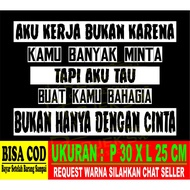 Cutting sticker car sticker words I work 02