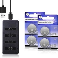Lfeeuiaty 2450 Rechargeable Batteries 3V Replacement CR2450 Lithium Coin Battery(4 Pack)