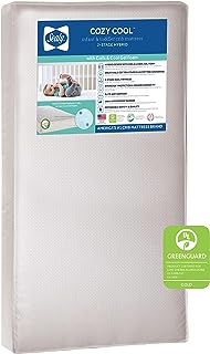 Sealy Cozy Cool 2-Stage Coil and Gel Crib Mattress - White, 51.7x27.3x5 Inch (Pack of 1)