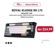 Royal Kludge RK L75 Knight Black 85 Key Diy Tri-Mode RGB Wired Bluetooth 2.4G Wireless Mechanical Ke