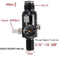 วาล์วควบคุมเอาท์พุท2200Psi 5/8-18UNF หรือ M18 * 1.5วาล์วควบคุม4500psi ถังสูง HPA