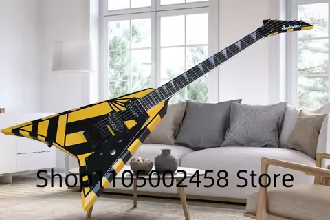 A-N fastIn stock ESP Jackson Flying V Electric guitar Fingerboard inlay Tremolo guitar 04