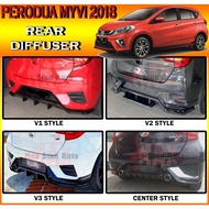 PERODUA MYVI 2018-2020 REAR DIFFUSER (V1,V2,V3,CENTER) REAR SKIRT DIFFUSER FOR MYVI GEN3 G3 TAKERO S