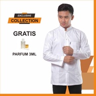 PUTIH Plain White Koko Habaib Shirt Koko Haibah Long Sleeve Koko Ammu "JWG.02Jl22G"