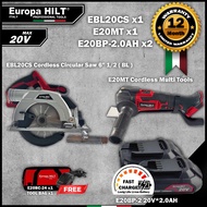 E20MT CORDLESS MULTI TOOL+EBL20CS CORDLESS CIRCULAR SAW 6''1/2 INCH 165MM(BRUSHLESS)+20*AH BATTERY+F