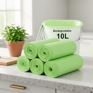 20-count roll of biodegradable plastic trash can liners, 17.72x19.69 inch