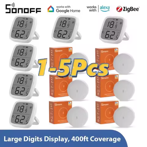 SONOFF SNZB-02D SNZB-02P Zigbee Smart Temperature Humidity Sensor Real-time Monitoring LCD Screen Fo