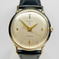 🇺🇸 Elgin 鍍金古董錶 稀有錶款 末代作品 特殊擺輪 機械錶 手動上鍊 時計 手錶