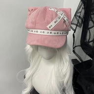 1Gangster Inn Original Cat Ear Beret Accessories Punk Dark Style Asian Culture Cute Cat Cat Hat
