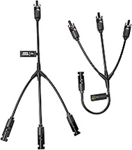 The Original Solar Connector Y Branch 1 to 3 Parallel Adapter Cable Wire Plug Tool Kit for Solar Pan