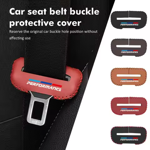Leather Car Seat Belt Adjustable Anti-Scratch Protector Buckle For BMW 1 3 5 Series X1 X3 X4 X5 X7 G