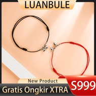 MERAH LUANBULE Silver Bell Anklet S999 Women's Red Rope