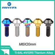 Wanyifa Titanium Bolt M6X20mm Titanium Screw for Yamaha Brake Disc Rotor Screw 1pcs Sliver Gold Rainbow Burnt blue Black