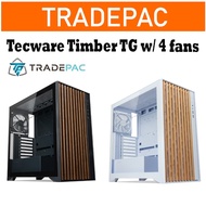 Tecware Timber TG w/ 4 fans Black/White