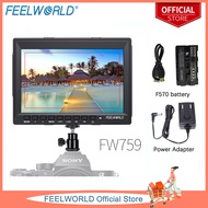 FEELWORLD FW759 7นิ้ว IPS 1280X800 4K HDMI สำหรับกล้อง DSLR จอวิดีโอสนาม