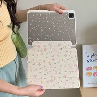 เคสป้องกันiPadอะคริลิค Air4 Air5 Air6 11 13 Air7 Gen11 พร้อมถาดใส่ปากกา ดอกไม้ เคสไอแพด Gen9 Gen8 Ge