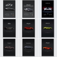 Black and White French Luxury Sports Car Poster Porsche 911 M3 GT3 RS Off-road Supercar Garage Art P