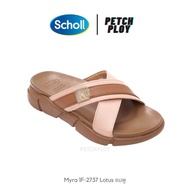 Scholl (1F-2737) รองเท้าสกอลล์ของแท้ รุ่น Myra 1F-2737 รองเท้าสุขภาพ รองเท้าเเตะใส่สบายออกแบบตามหลักสรีระศาสตร์ มีแผ่นรองรับแรงกระแทก