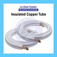 (3 meter) Aircond Insulated Copper Tube Copper Pipe with Insulation Flare Nut 1hp 2hp 1/4'' 3/8'' 1/