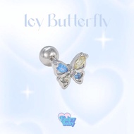 Fairybaby Icy Butterfly Earrings (1 Piece) Blue