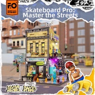 Funwhole | American Street Theme Skate Shop Building Blocks