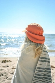 Stuckies - 護頸防曬帽/遮陽帽(UPF 50+) - 珊瑚橘