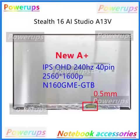 New A+ Laptop/Notebook LCD/LED Screen/Display For MSI Stealth 16 AI Studio A13V Z16 HX Studio MS-15G