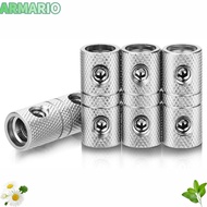 IARMARIOQR Car Speaker Wire Terminal, Brass Silver Car Audio Connector, 0GA 4GA 8GA Power Ground Wir