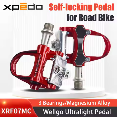 Xpedo Wellgo XRF07MC 235g Magnesium Alloy Road Bicycle Clipless Pedal with 2 Pairs Look Compatible C