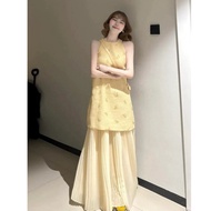 New gigi dress Yellow pleated dress (premium Vietnamese Yellow dress)