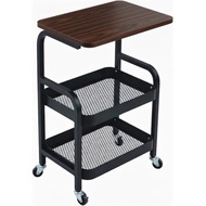 3 Tier Rolling Cart Metal Storage Utility Cart on Wheels, Coffee Cart Bedside Snack Trolley for Kitc