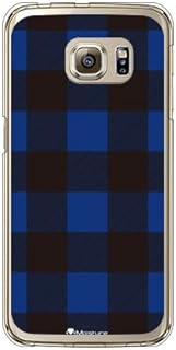 SECOND SKIN Buffalo Check Blue (Soft TPU Clear) Design by Moisture/for Galaxy S6 Edge 404SC/SoftBank