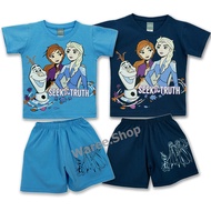 ชุดเซตเด็ก ชุดเสื้อกางเกง เด็กผู้หญิง 2 -5 ปี ลิขสิทธิ์แท้ ลาย โฟรเซ่น Disney Frozen  ชุดเด็กหญิง เสื้อ และ กางเกง