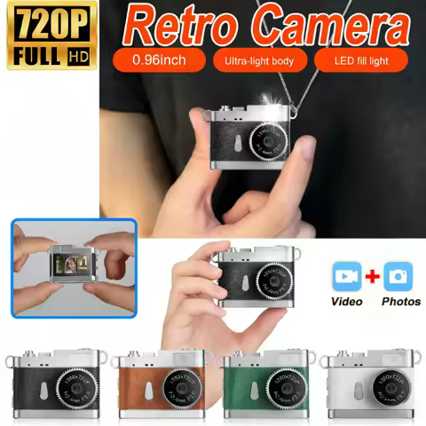 S150 Retro Digital CCD Camera 0.96 Inch IPS Screen LED Fill Light 1080P Portable Mini Camcorder for 