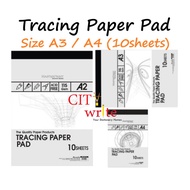 <Tracing Paper Pad Size A4/A3> Trace Picture Architectural Engineering Art Drawing Semi-Transparent 