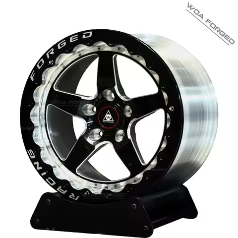 Custom Black Beadlock Aluminum Drag Racing Wheels 5x4.75 5x4.5 17x11/17x10 5x112 Brushed rims Forged