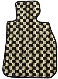 ZERO Floor Mats for Subaru Impreza H19/6~GH2,3,7,8 Check Yellow/Black with Heel Pad
