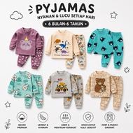 Cotton Baju Tidur Baby Baju Tidur Budak Baju Kids Baby Clothes Cotton Baby Pyjamas Long Sleeve Set  