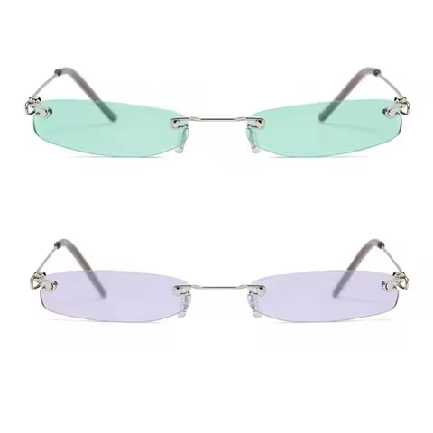 Anime Character Kalifa Cosplay Purple Small Square Frame Sunglasses Saiki Kusuo Role-playing Green R