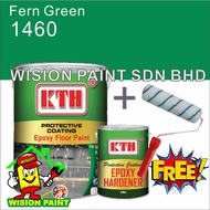 1460 fern green / KTH EPOXY ( 5L ) + ( FREE 7" ROLLER SET ) Floor Epoxy Paint (4L+1L Hardener) Brand: KTH