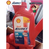 [CBe] 4T Shell Advance AX3 SAE-40 API SF 1Liter Mineral Oil Minyak Hitam 100% Ori