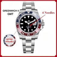 Fashion Men Watch Greenwich II Oyster Perpetual Stainless Steel Casual GMT Quartz Wristwatches DOGT