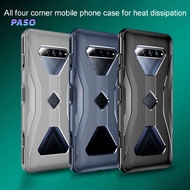 PASO_Ultra-thin Silicone Heat Dissipation Shockproof Mobile Phone Protective Case Cover for Xiaomi Black-Shark 4/4PRO