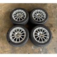 Enkei Tuning SC03 15 Inch 15x6.5J ET38 4x100 Sport Rims with Tyres Original Halfcut Made in Japan