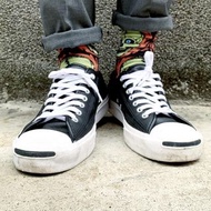 CONVERSE JACK PURCELL 開口笑 皮革 百搭 休閒 平底鞋 低筒 男版 黑色 US8 26號 164224C SNK-M TP0_2403 TP0_24 #早春造型