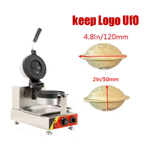 Professional Commercial UFO Cheese Burger Machine 1500W 4.8-Inch Rotating Gelato Panini Press for De