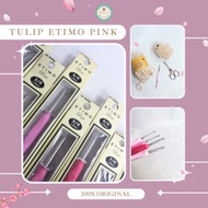 TULIP - Hakpen (Alat/Jarum Rajut) Tulip ETIMO Pink - Silver / ETIMO Rose Crochet Hooks - PCS